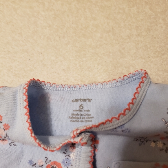 3/$20 Carter's 6M floral footie pajamas bundle - Picture 3 of 5